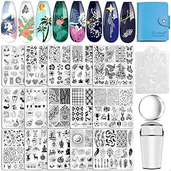 ネイルプレート Amazon.co.jp: フラワーリーフ ネイルスタンププレート 6枚